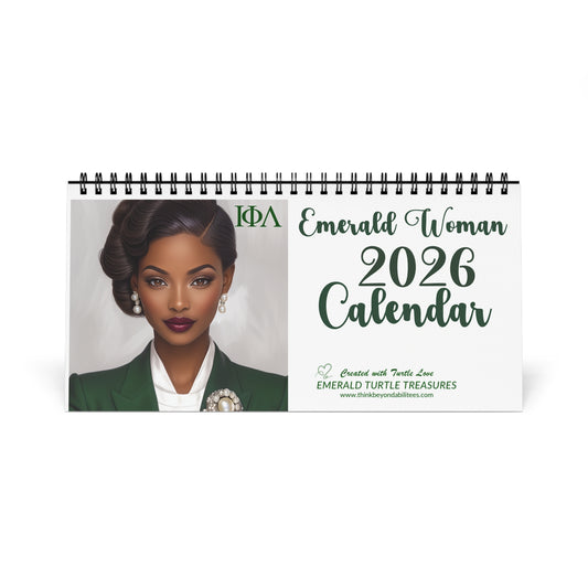 Emerald Woman 2026 Desktop Calendar