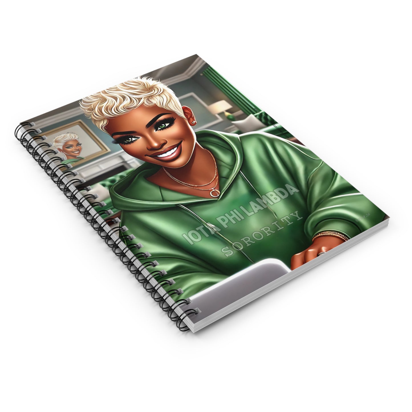 Proud Iota Phi Lambda Soror: Sisterhood and Style Spiral Notebook - Ruled Line