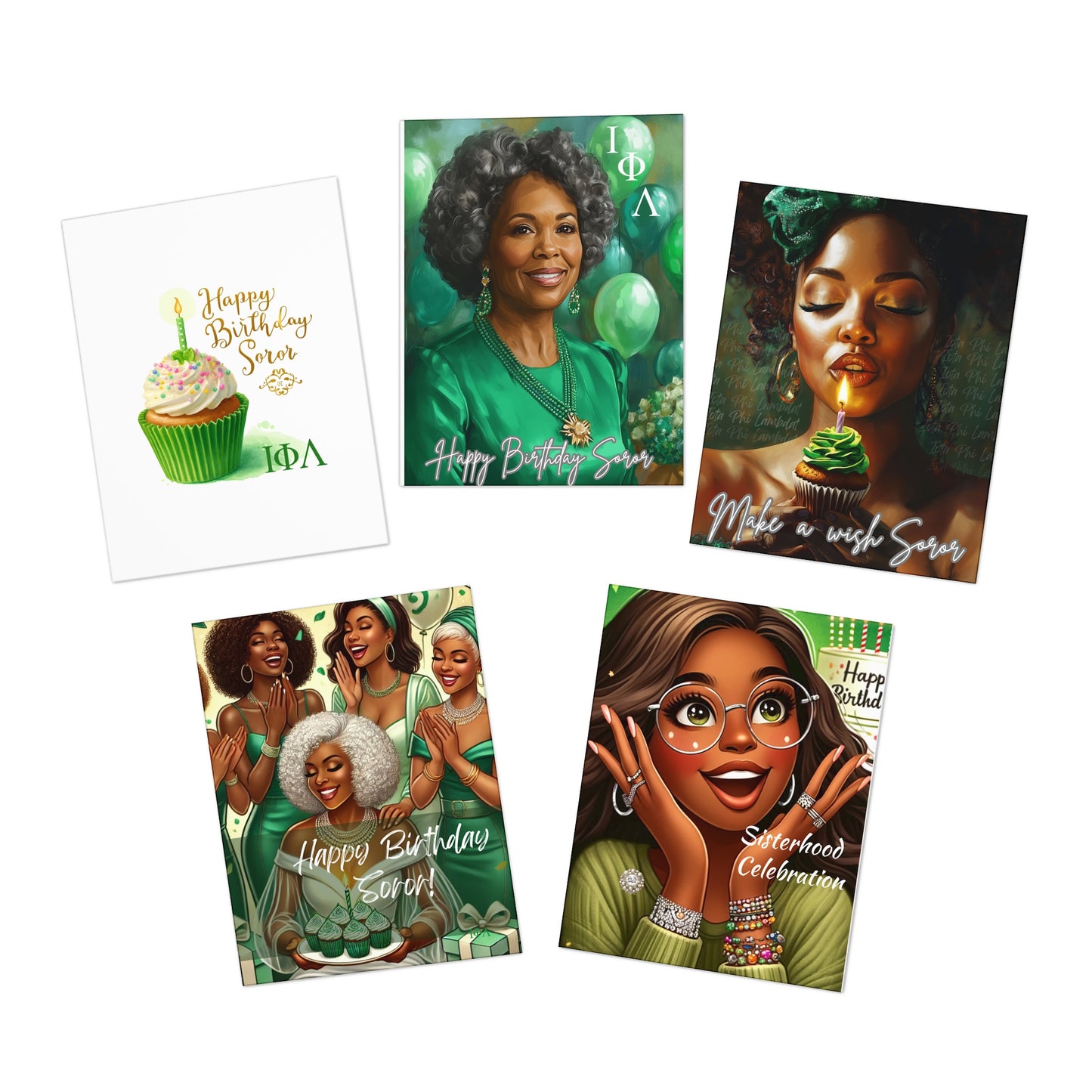 Celebrating Sisterhood: Happy Birthday, Soror! 🎉 Greeting Cards (with printed sentiments inside)