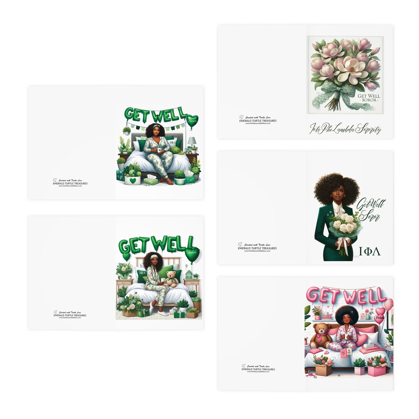 Sending Love and Strength to Our Soror Greeting Cards (Blank and printed sentiments inside)