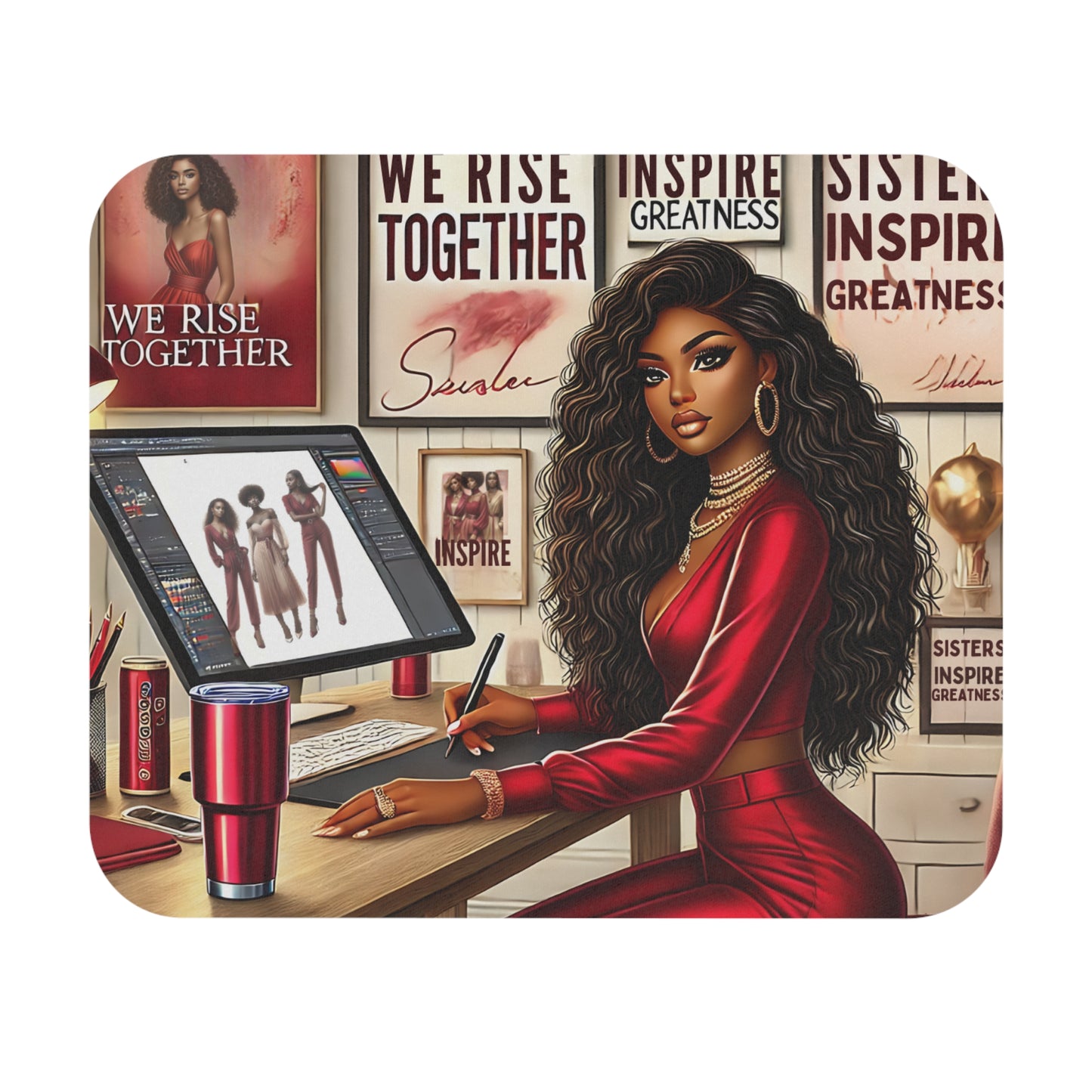 Sisters " We Rise Together" Mouse Pad (Rectangle)