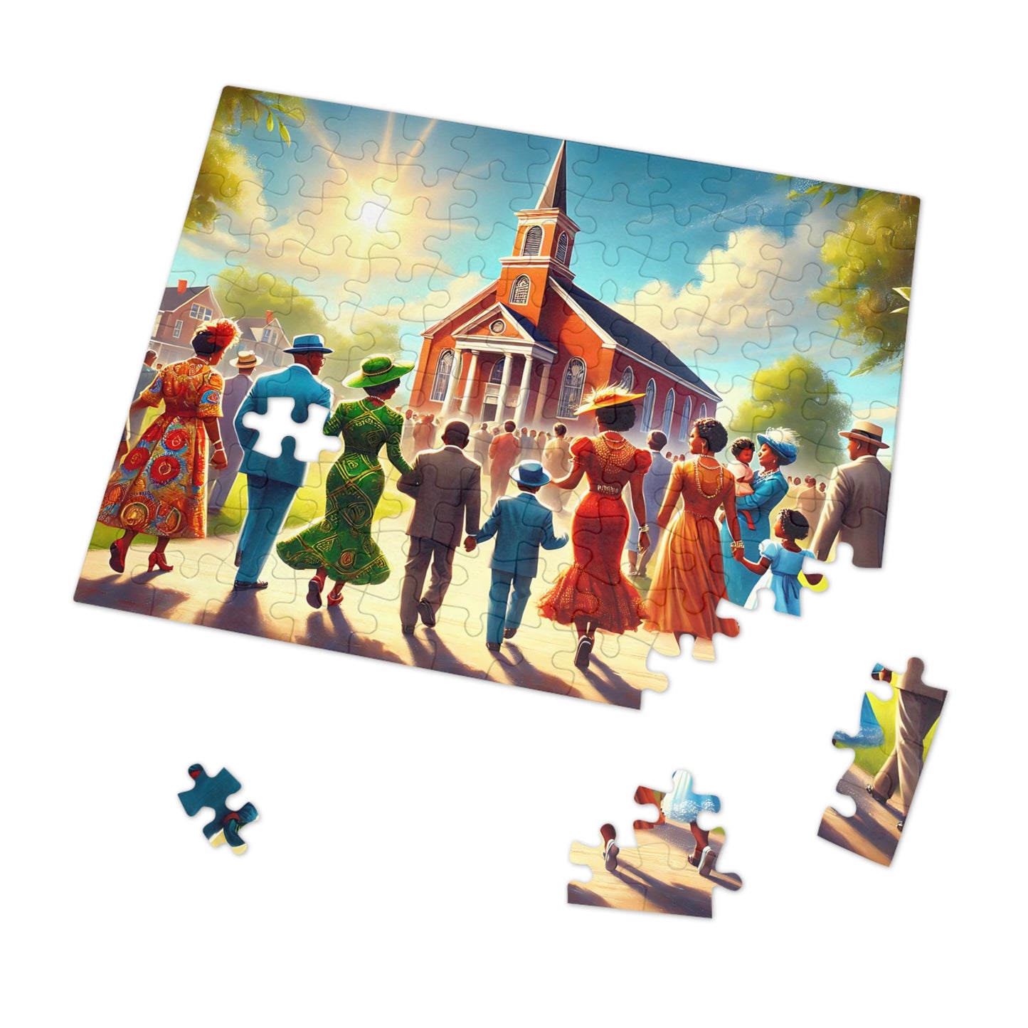 United in Faith: The Joy of Sunday Worship Jigsaw Puzzle (110, 252-Piece)