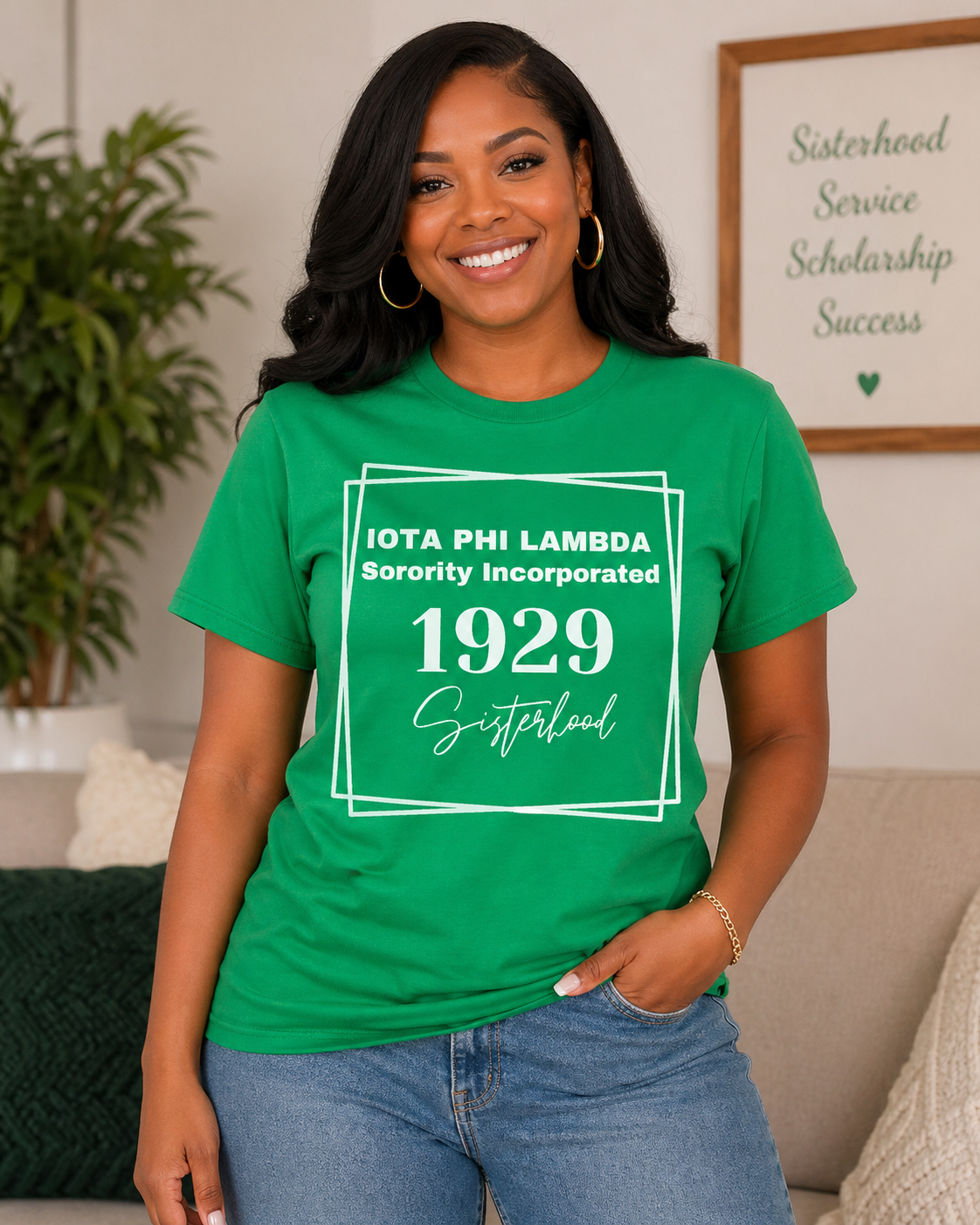 Classic Iota Phi Lambda Sisterhood T-Shirt 💚
