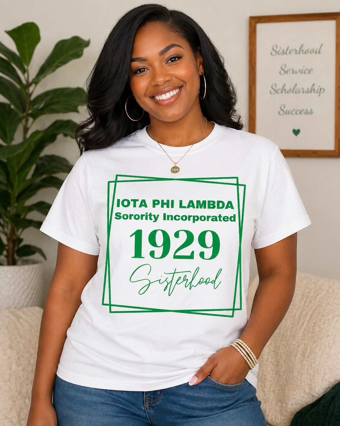 Classic Iota Phi Lambda Sisterhood T-Shirt 💚