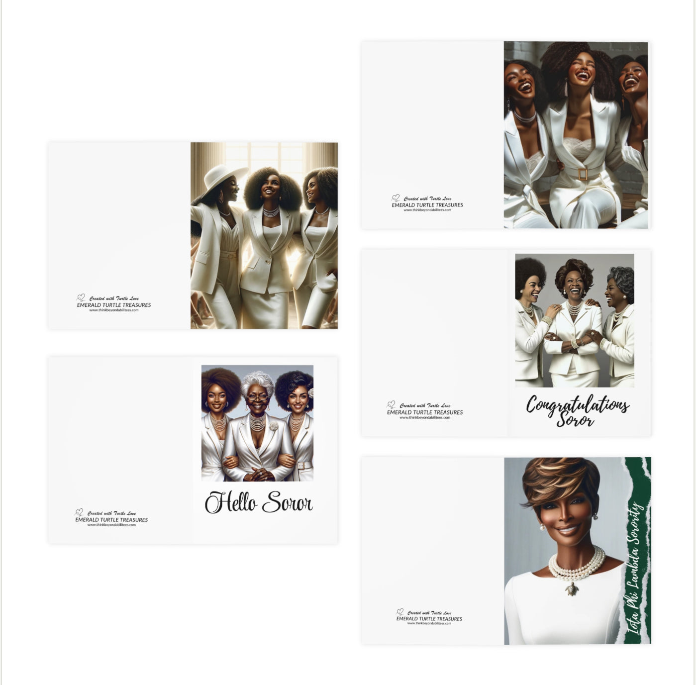 Celebrate Sorority Sisterhood in Style Greeting Cards (blank inside)
