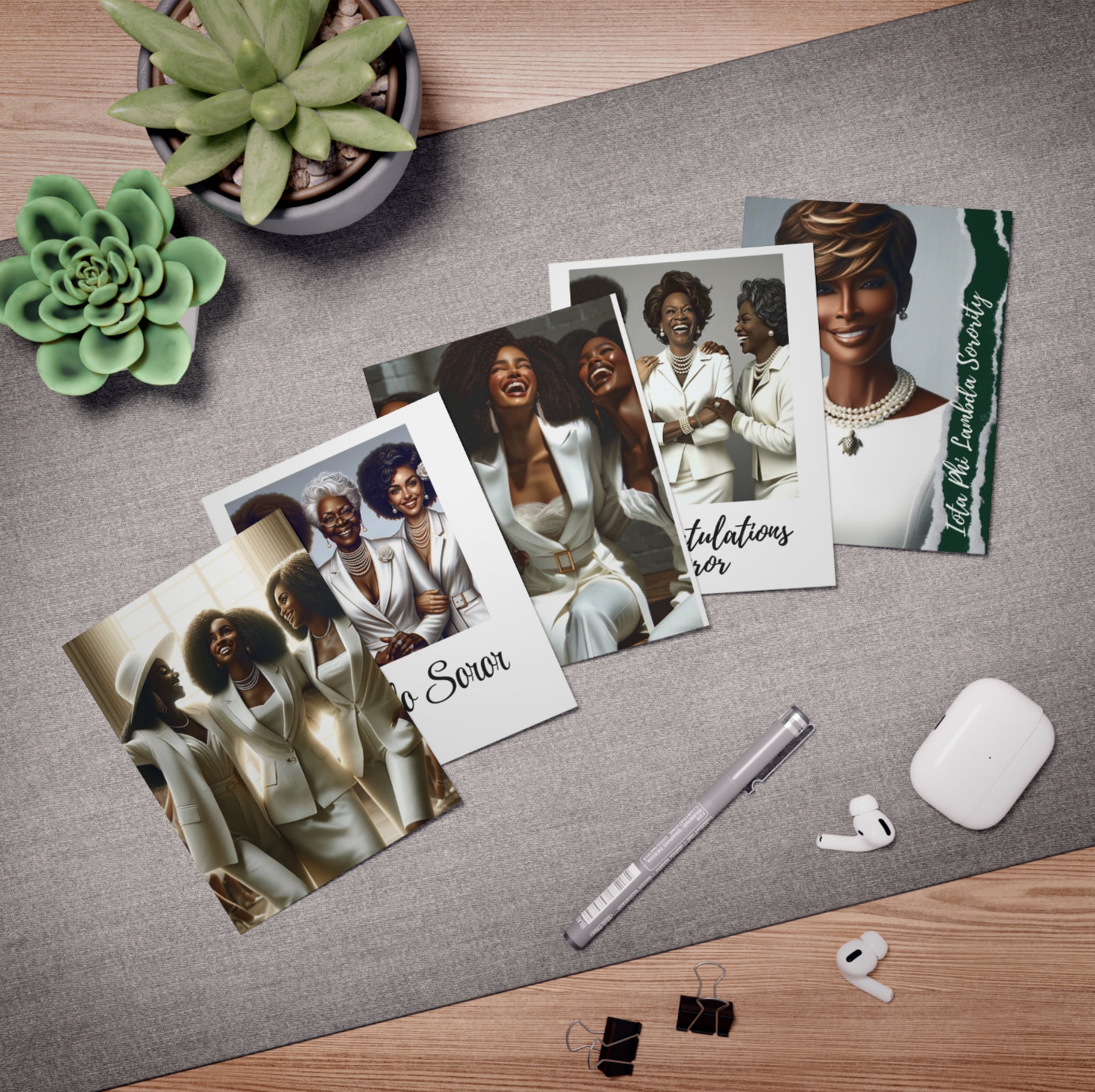 Celebrate Sorority Sisterhood in Style Greeting Cards (blank inside)