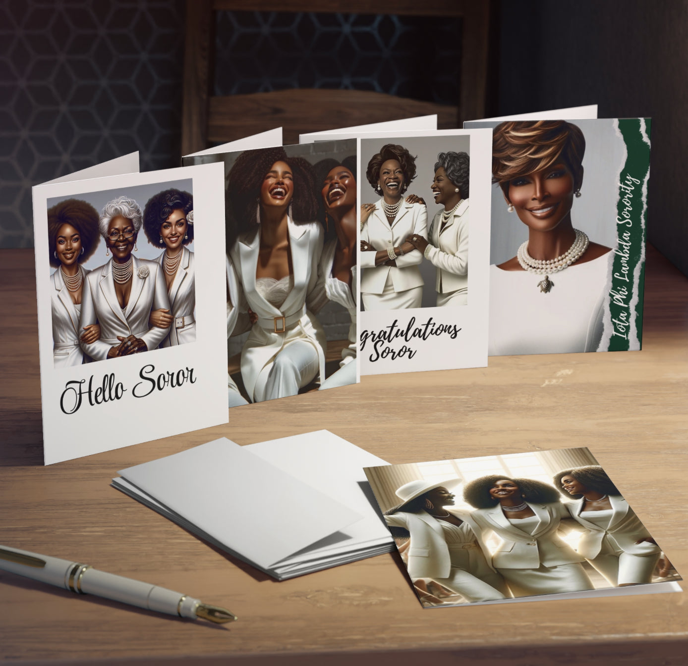 Celebrate Sorority Sisterhood in Style Greeting Cards (blank inside)