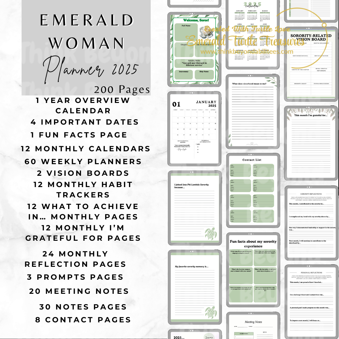 Emerald Woman 2025 Planner